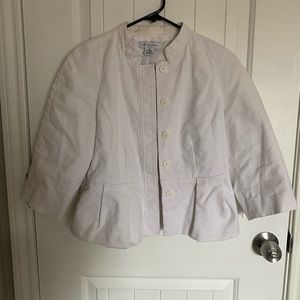 White Cropped Jacket